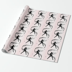 Jazz Dance Pink Music Wrapping Paper Cadeaupapier