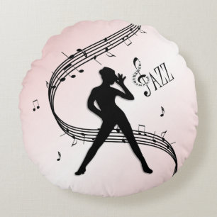 Jazz Dance Pink Round Pillow Rond Kussen