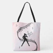 Jazz Dance Sac fourre-tout de musique rose (Dos)