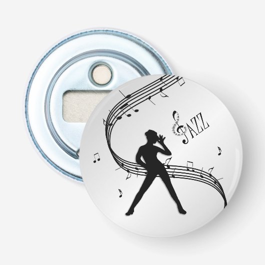 Jazz Dance Silver Button Flesopener (Voorkant)