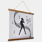 Jazz Dance Silver Hangend Wandkleed (Gebogen)