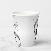 Jazz Dance Silver Music Paper Cups Papieren Bekers (Rechts)