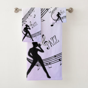 Jazz Dance Violet Musique Ensemble de serviettes d