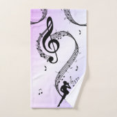 Jazz Dance Violet Musique Ensemble de serviettes d (Serviette à main)