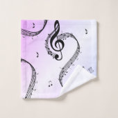 Jazz Dance Violet Musique Ensemble de serviettes d (Gant de toilette)