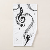 Jazz Dance White Music Bath-handdoekset Bad Handdoek (Handdoek)