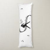 Jazz Dance White Music Body Pillow Lichaamskussen (Achterkant (Verticaal))