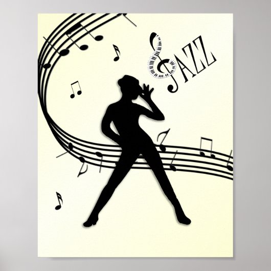 Jazz Dance Yellow Music Poster (Voorkant)