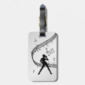 Jazz Dance Zilver Bagagelabel (Achterkant verticaal)