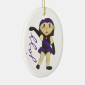Jazz Dancer Paars Costume Overweging Dance Teacher Keramisch Ornament (Rechts)