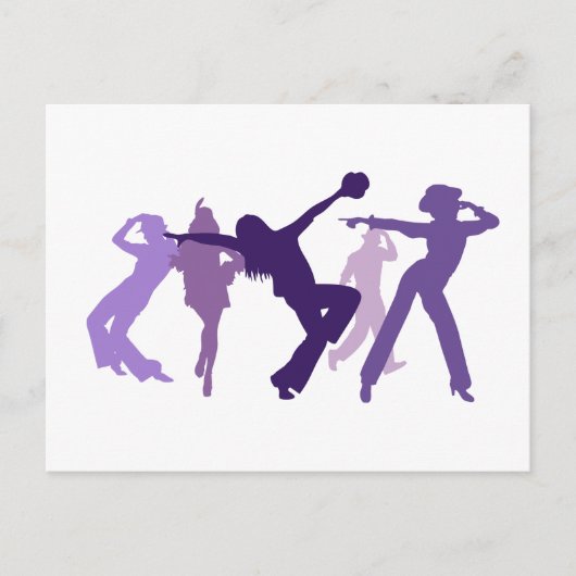 Jazz Dancers Illustratie Briefkaart (Voorkant)