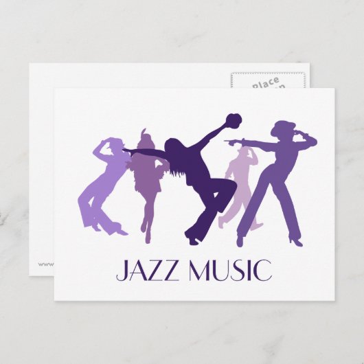 Jazz Dancers Illustratie Briefkaart (Voorkant / Achterkant)