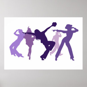 Jazz Dancers Illustratie Poster