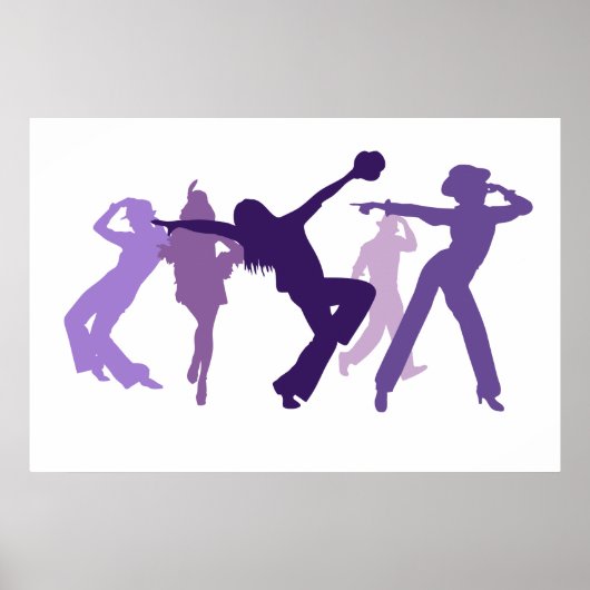 Jazz Dancers Illustratie Poster (Voorkant)