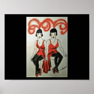 Jazz Dancers van de Roaring '20. Poster