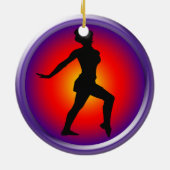 Jazz danser in pose keramisch ornament (Achterkant)