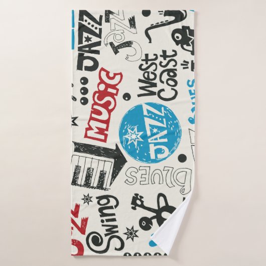 Jazz Doodle : Mélange de Musique Eclectique (Serviette de bain)