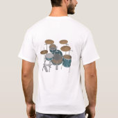 Jazz Drum Kit - Aangepaste groene afwerking - T-Sh T-shirt (Achterkant)