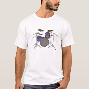 Jazz Drum Kit - Aangepaste violette afwerking - T- T-shirt