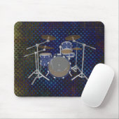 Jazz Drum Kit - Custom Blue Drums - Mousepad Muismat (Met muis)