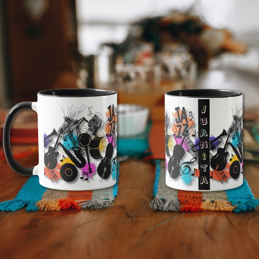 Jazz en mouvement Mug Abstrait