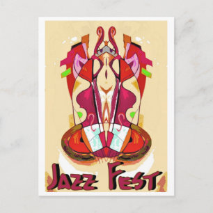 Jazz Fest Abstracte bas1 Briefkaart