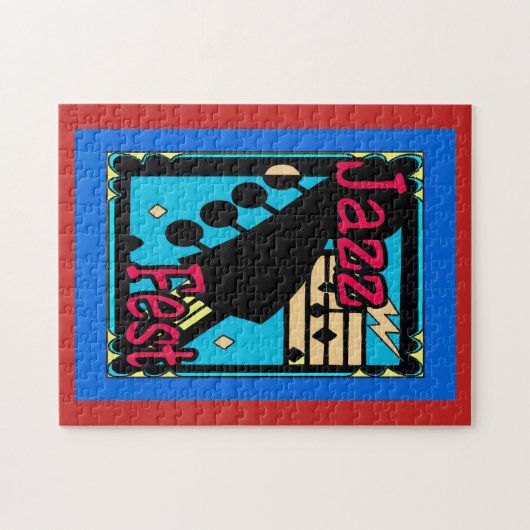 Jazz Fest Abstracte muziekinstrumenten Legpuzzel (Horizontaal)