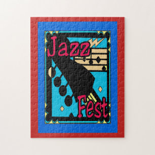 Jazz Fest Abstracte muziekinstrumenten Legpuzzel