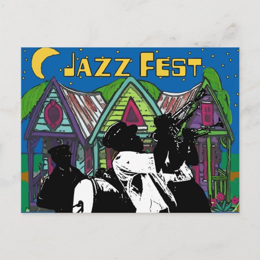 Jazz Fest Brass Band Briefkaart (Voorkant)
