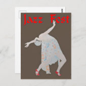 Jazz Fest Dancer 3 Briefkaart (Voorkant / Achterkant)