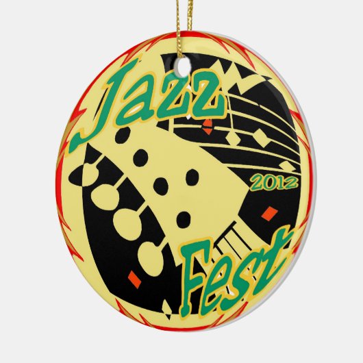 Jazz Fest Guitar 2012 Keramisch Ornament (Links)