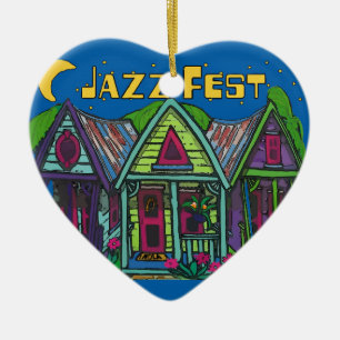 Jazz Fest House Ceramic Ornament