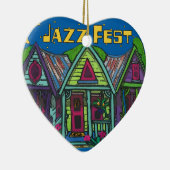 Jazz Fest House Ceramic Ornament (Rechts)