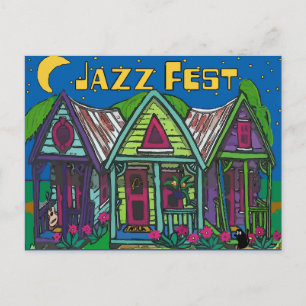 Jazz Fest Houses Briefkaart