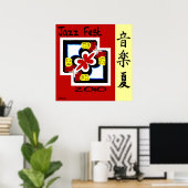 Jazz Fest Kanji Poster (Thuiskantoor)
