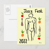 Jazz Fest Matisse Style Briefkaart (Voorkant / Achterkant)