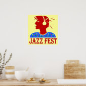 Jazz fest Music Head Poster (Keuken)