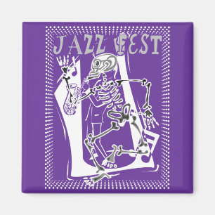 Jazz Fest Skeleton 2011 Magneet