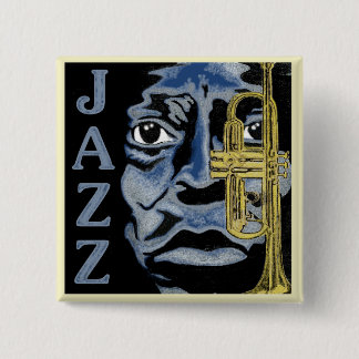 Jazz flair-knop vierkante button 5,1 cm
