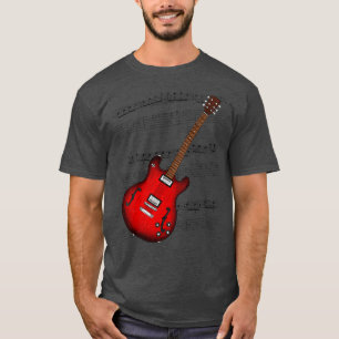 Jazz Gitaar Muziek Score Elektrische Gitarist Musi T-shirt