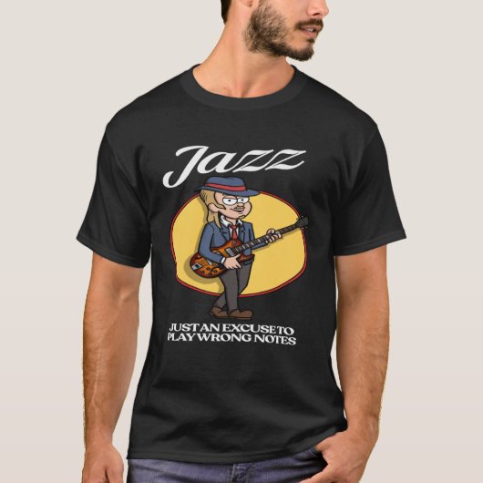 Jazz Guitar Player T-shirt (Voorkant)