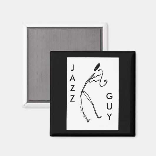 Jazz Guy Carré Magnet (Recto/Verso)
