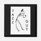 Jazz Guy Carré Magnet (Devant)