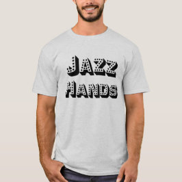 Jazz Handen T Shirt - Zwarte belettering
