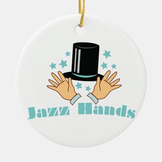 Jazz Hands Keramisch Ornament (Voorkant)