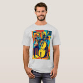 Jazz Harmony Canvas: Abstracte kunst T-shirt (Voorkant volledig)