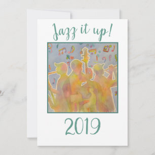 Jazz het wordt nieuwjaar feestdagenkaart