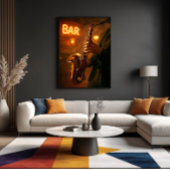 Jazz in Bar Lights Canvas Afdruk