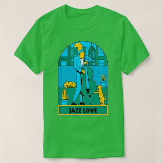 Jazz is mijn religie t-shirt (Design voorkant)