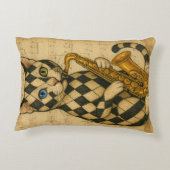 Jazz Kat Accent Kussen (Achterkant)